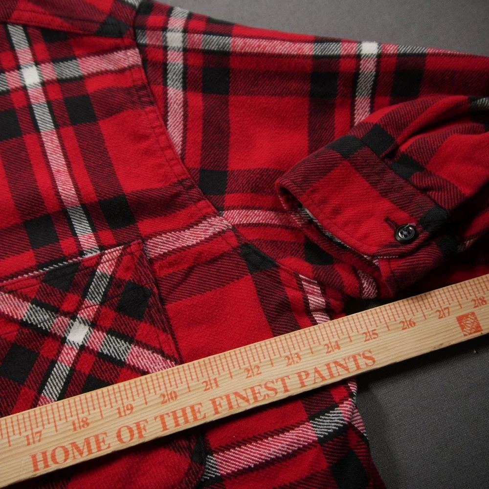 VTG Bay Big Mac Heavyweight Plaid Flannel Men's Shirt XL Logger Cabin Outdoor